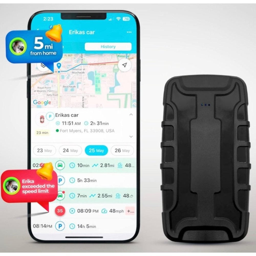 gpsnvision - GNV-10K, Portable Ready-to-Use GPS Tracker for Vehicles, Real-Time